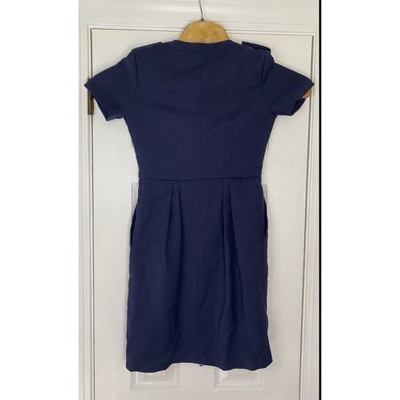 BCBG Maxazria‎ Women’s Short Sleeve Kammy Mini Dress Navy Blue 2 Pockets - Picture 6 of 8